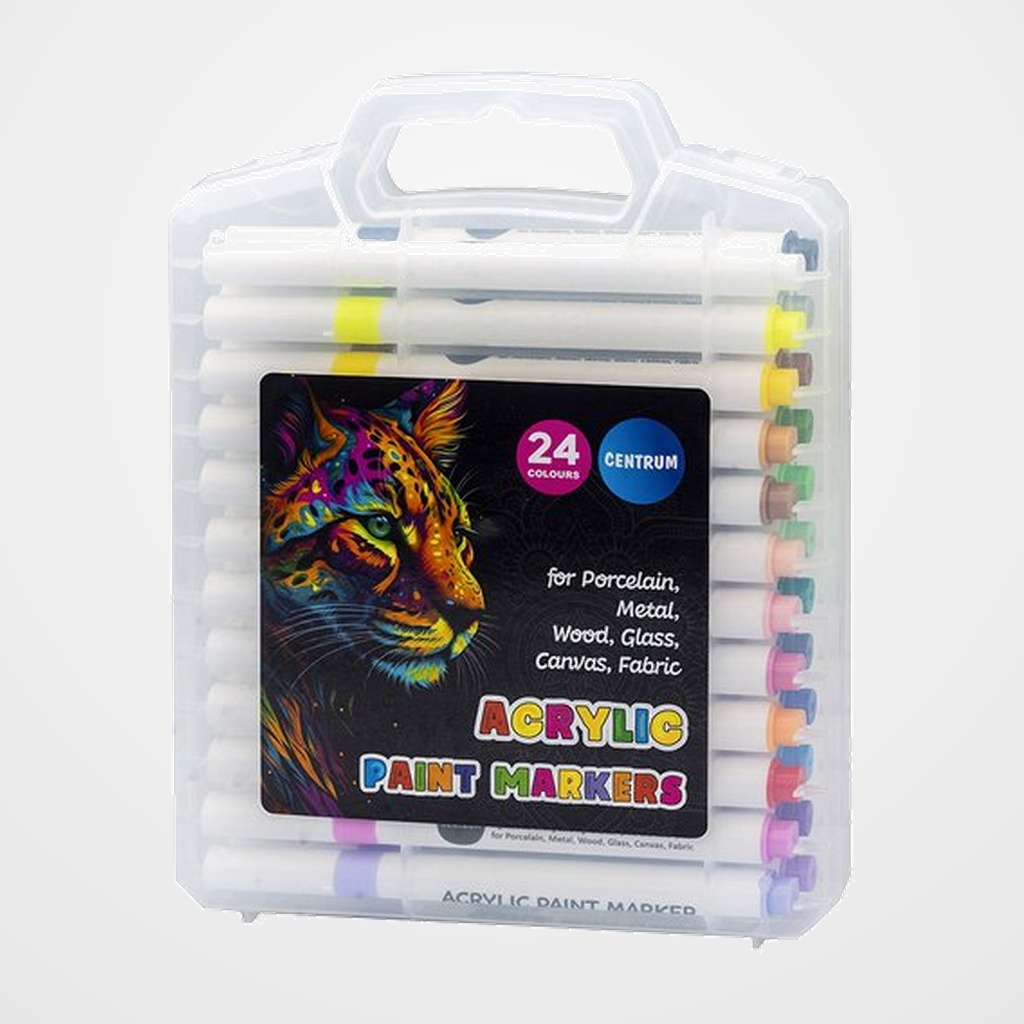 ROTULADOR ACRILICO CENTRUM ESTUCHE MALETIN de 24