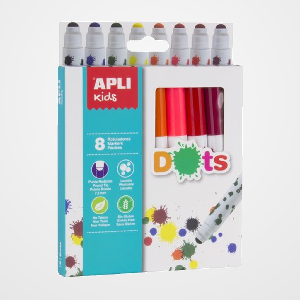 ROTULADOR APLI DOTS   ESTUCHE de 8