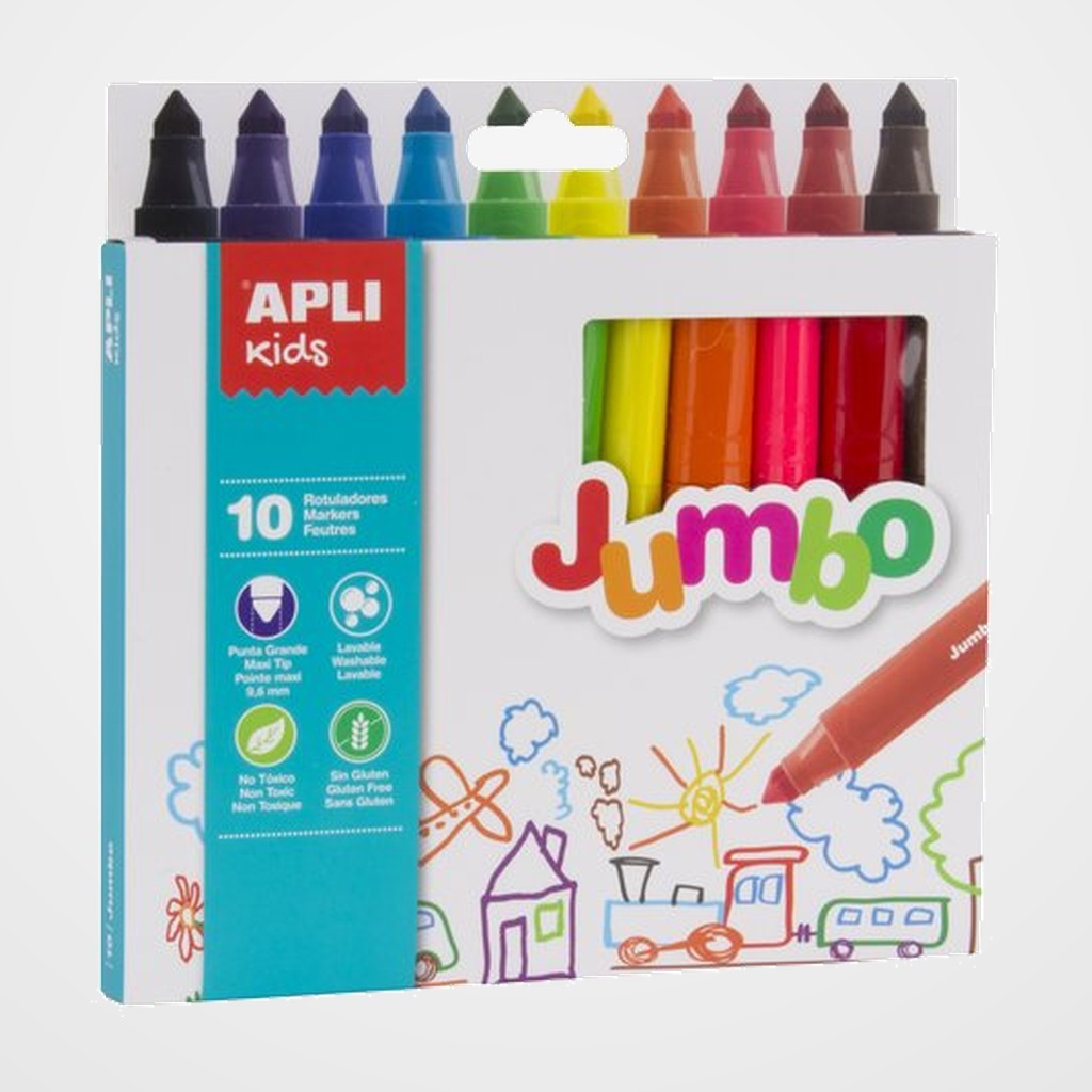 ROTULADOR APLI JUMBO   ESTUCHE de 10
