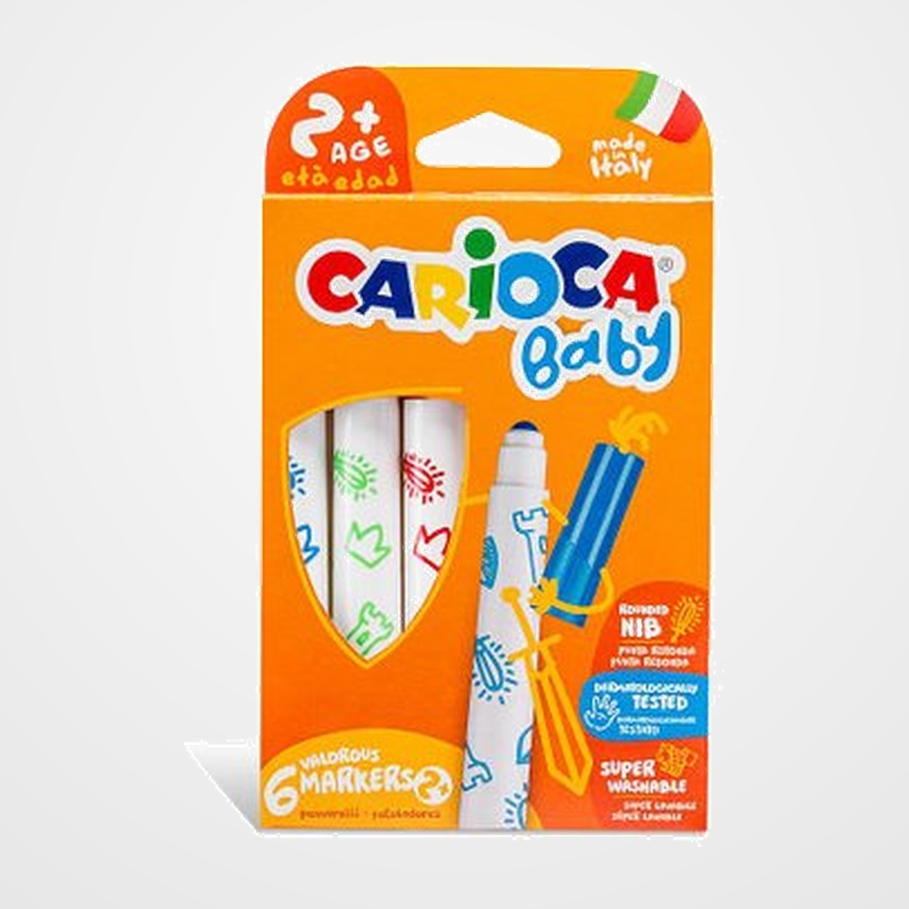 ROTULADOR CARIOCA BABY MARKER ESTUCHE de 6