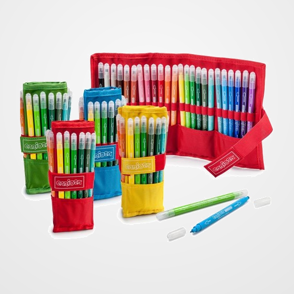 ROTULADOR CARIOCA BIRELLO DOUBLE ESTUCHE de 24 ROLLERSET