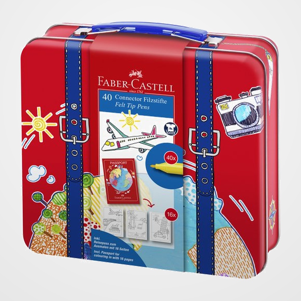 ROTULADOR FABER CASTELL CONNECTOR MALETIN DE VIAJE DE 40