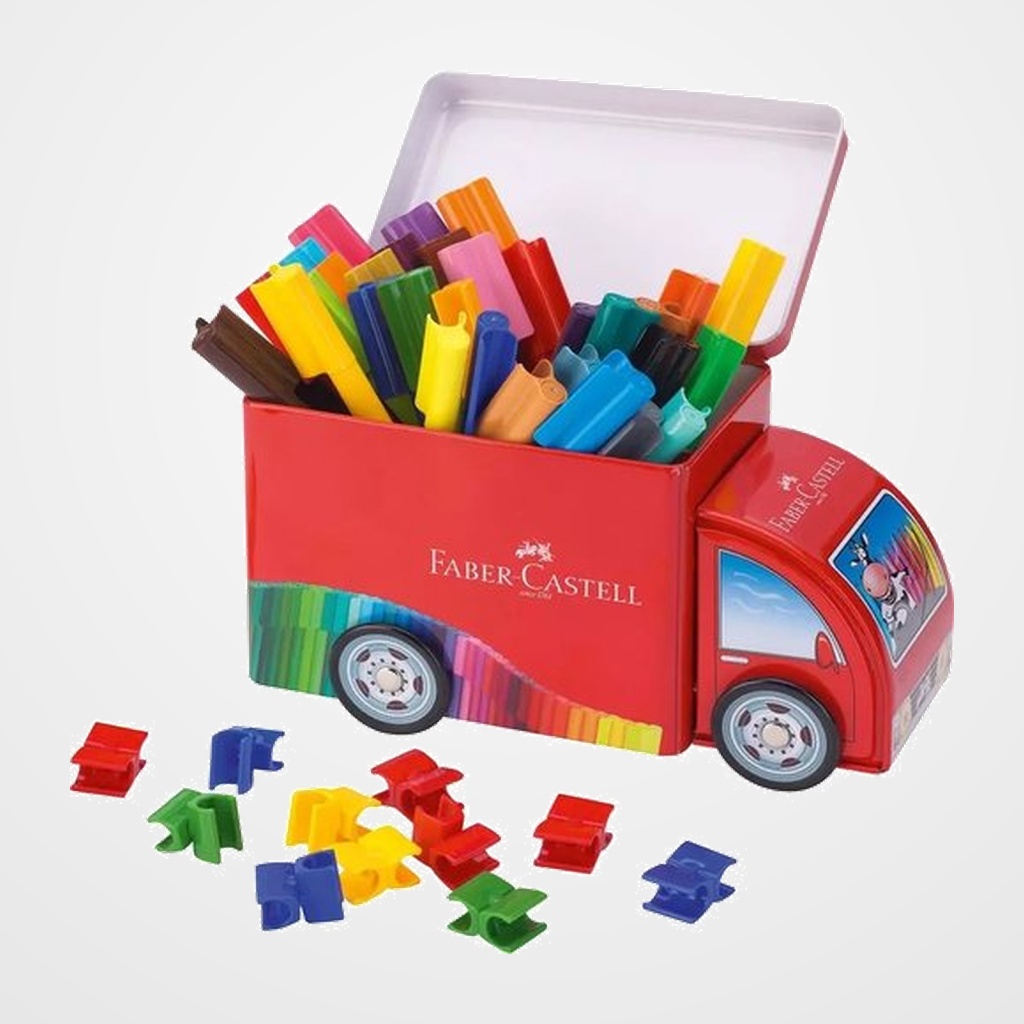 ROTULADOR FABER-CASTELL CONNECTOR CAMION DE METAL C/33+ 10 CONECTORES