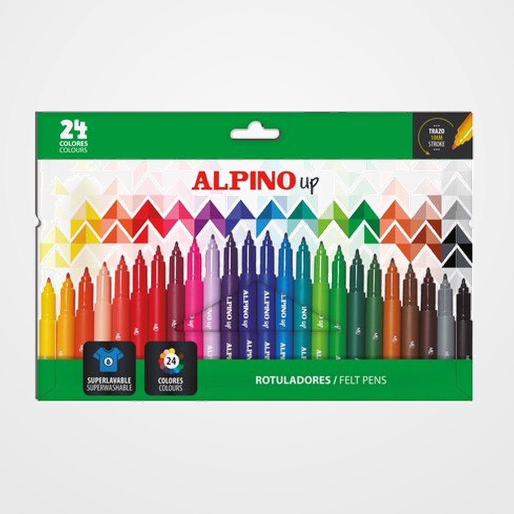 ROTULADOR FIBRA ALPINO UP 1mm  ESTUCHE de 24