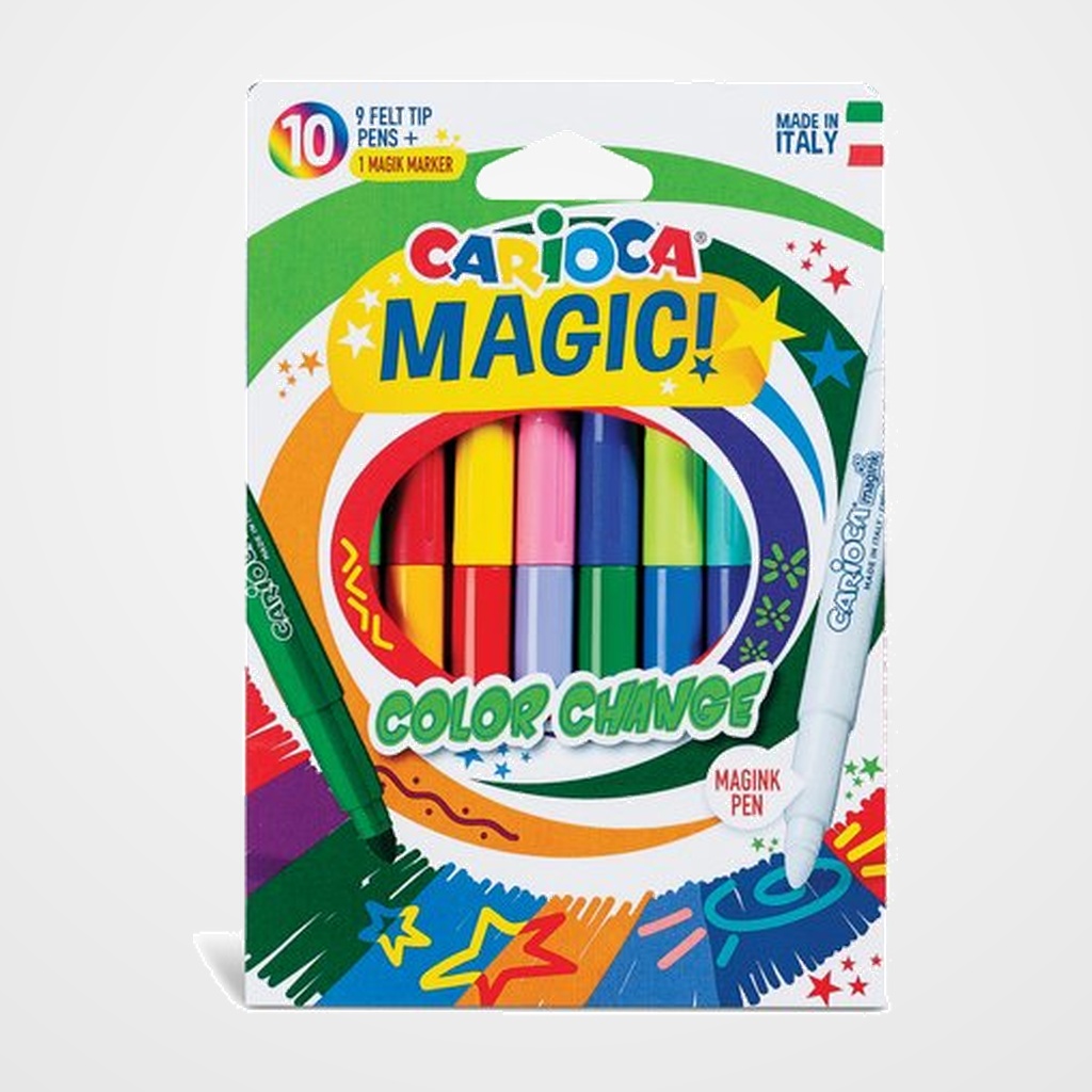 ROTULADOR FIBRA CARIOCA JUMBO CAMBIACOLOR de 10