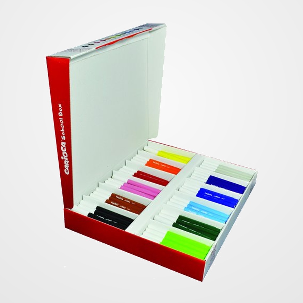 ROTULADOR FIBRA CARIOCA JUMBO CLASSBOX CAJA de 144