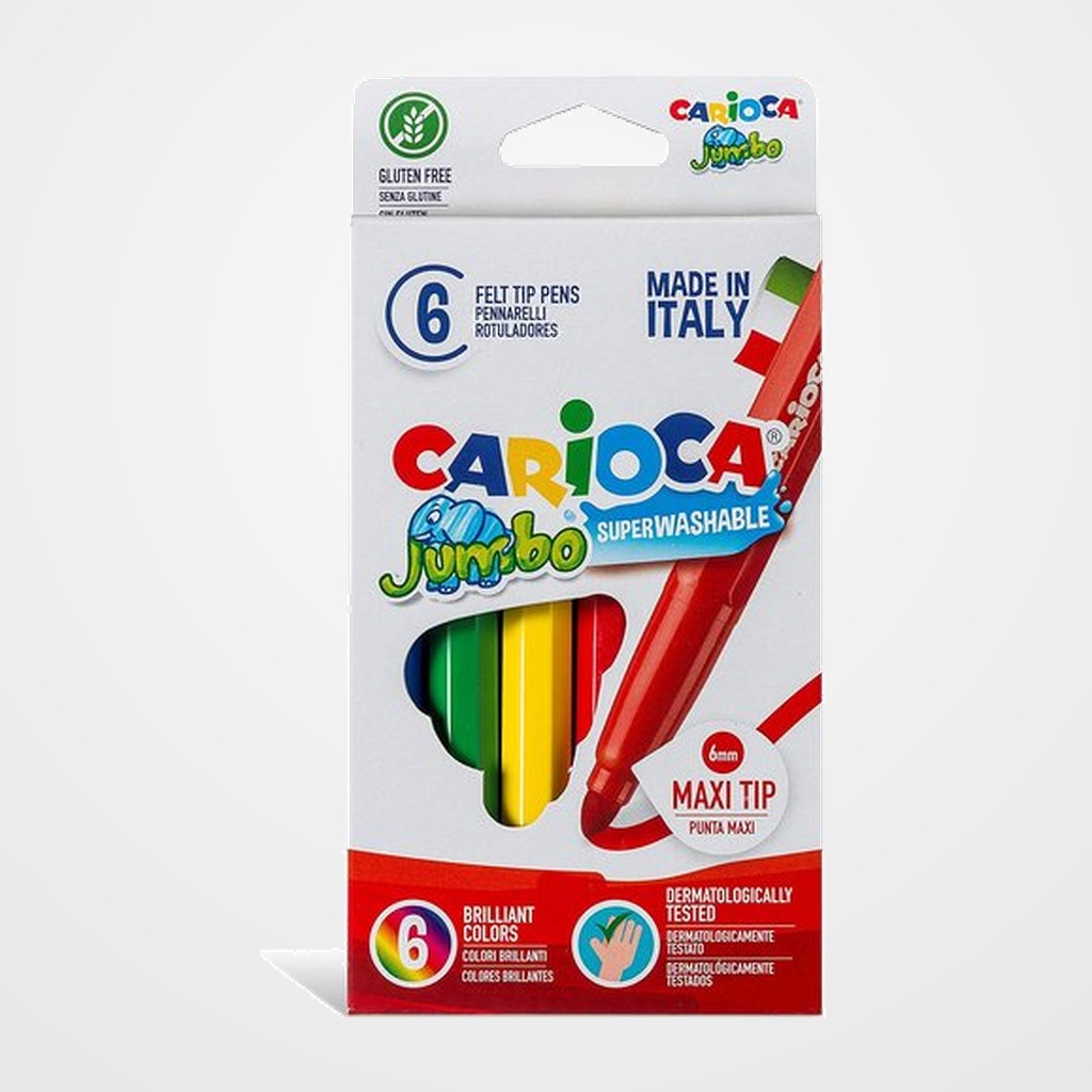 ROTULADOR FIBRA CARIOCA JUMBO ESTUCHE de 6