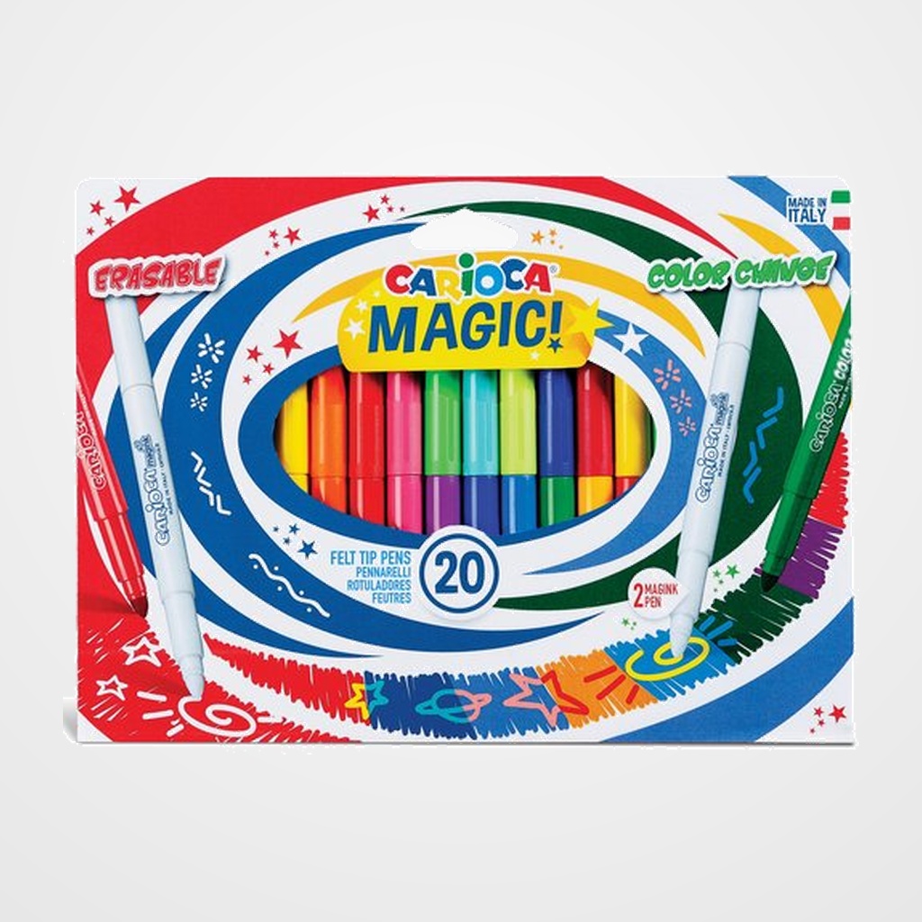 ROTULADOR FIBRA CARIOCA MAGIC MARKERS ESPECIAL CAJA de 20
