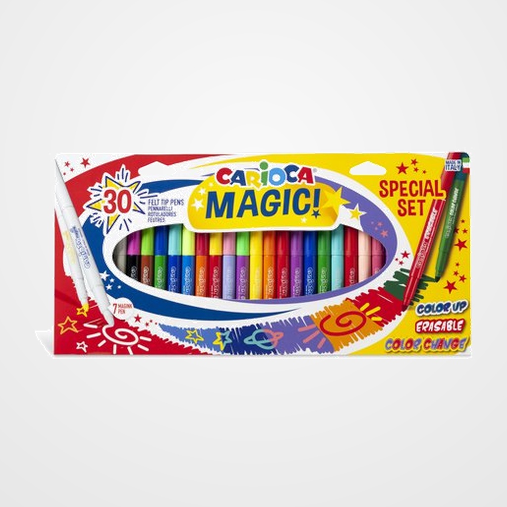 ROTULADOR FIBRA CARIOCA MAGIC MARKERS ESPECIAL CAJA de 30
