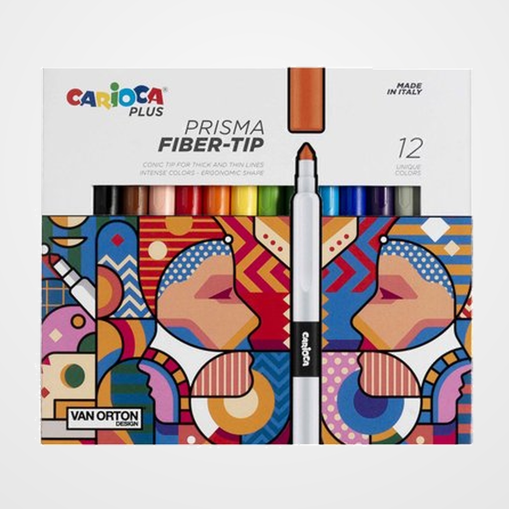 ROTULADOR FIBRA CARIOCA PLUS CAJA de 12