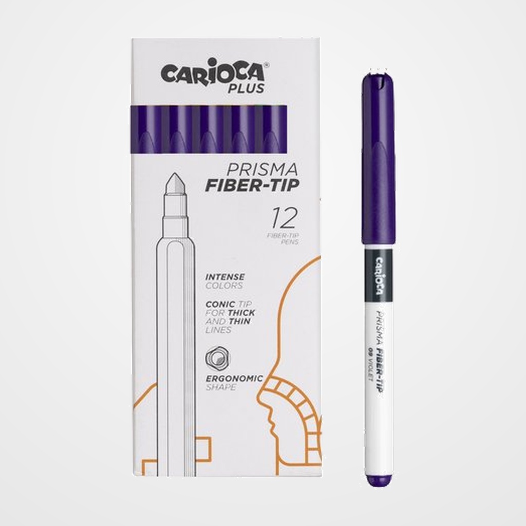 ROTULADOR FIBRA CARIOCA PLUS CAJA de 12 VIOLETA