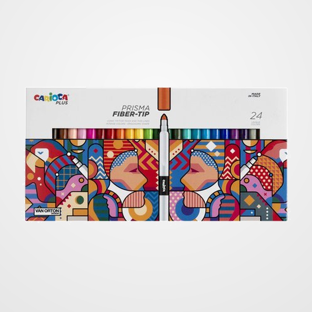 ROTULADOR FIBRA CARIOCA PLUS CAJA de 24