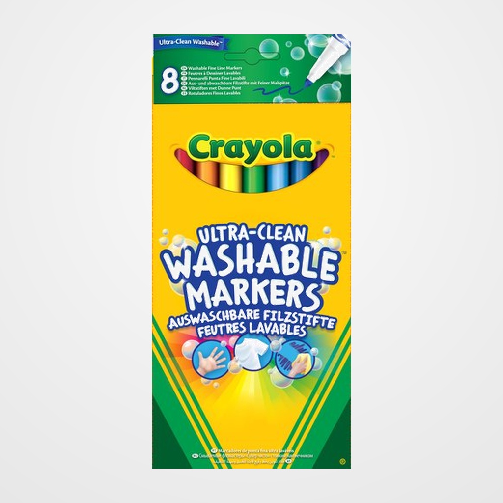 ROTULADOR FIBRA CRAYOLA ULTRA LAVABLE PUNTA MAXI CAJA de 12