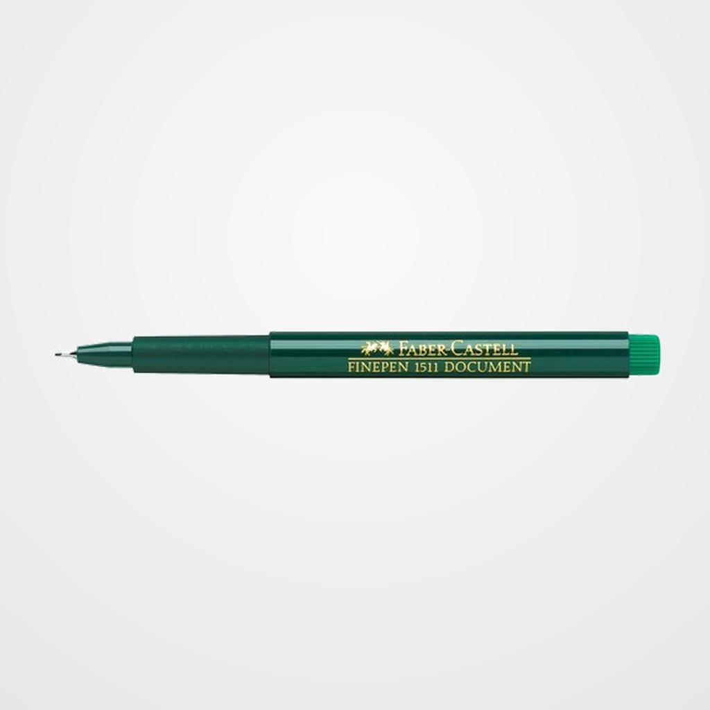 ROTULADOR FIBRA FABER-CASTELL FINEPEN 1511 VERDE