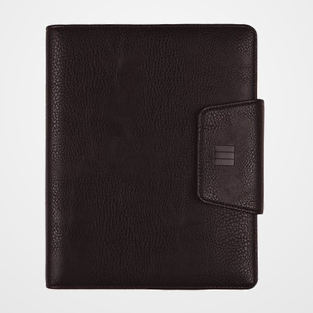 AGENDA ANUAL (2027) FINOCAM OPEN NOVA ANILLAS CON CUBIERTA SINTETICA con BROCHE 1000 155x215 S/V NEGRO