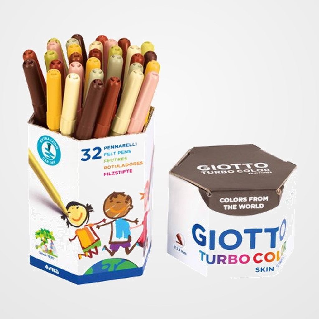 ROTULADOR FIBRA GIOTTO TURBO COLOR SKIN TONES BOTE CARTON DE 32