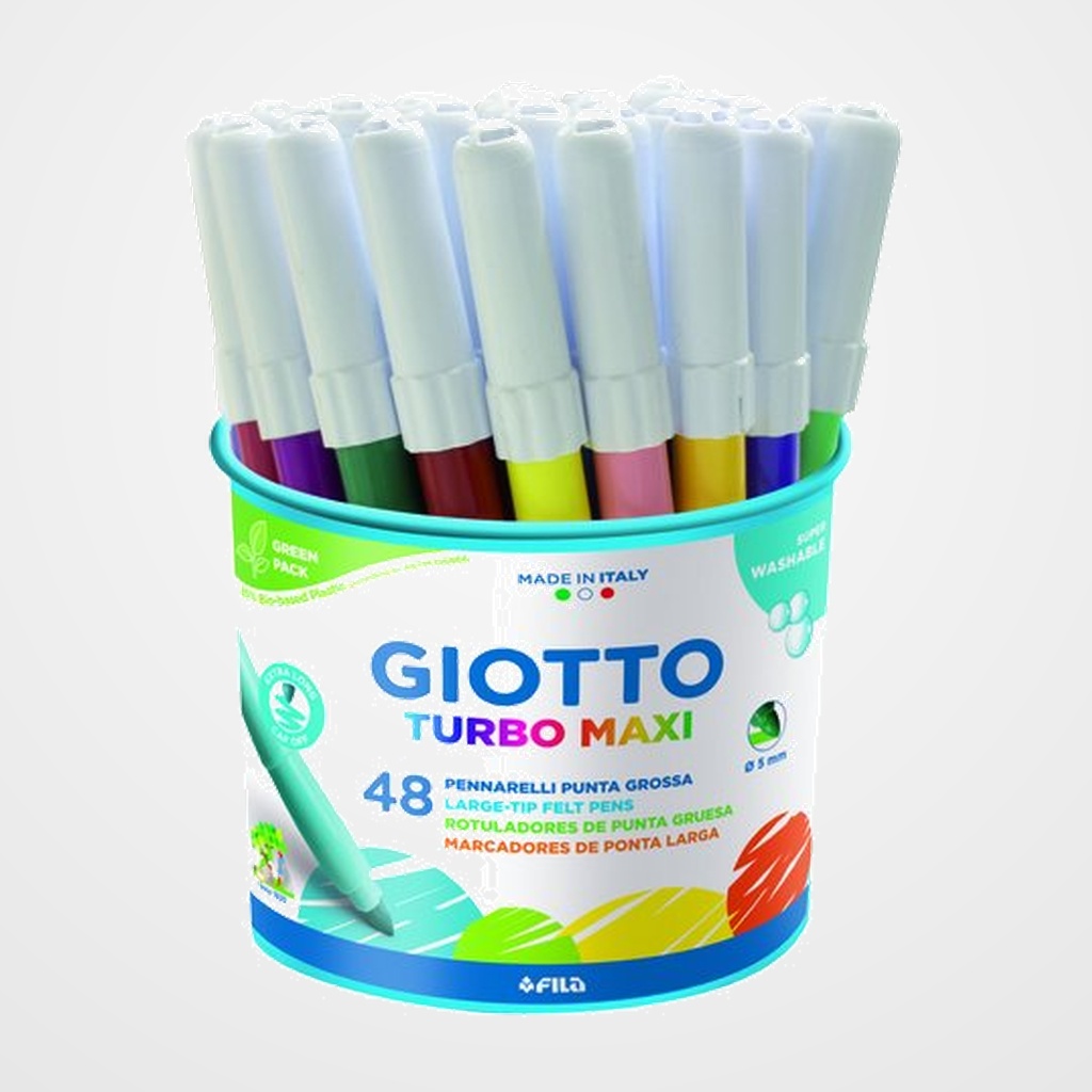 ROTULADOR FIBRA GIOTTO TURBO MAXI BOTE de 48 (4x12 col.)