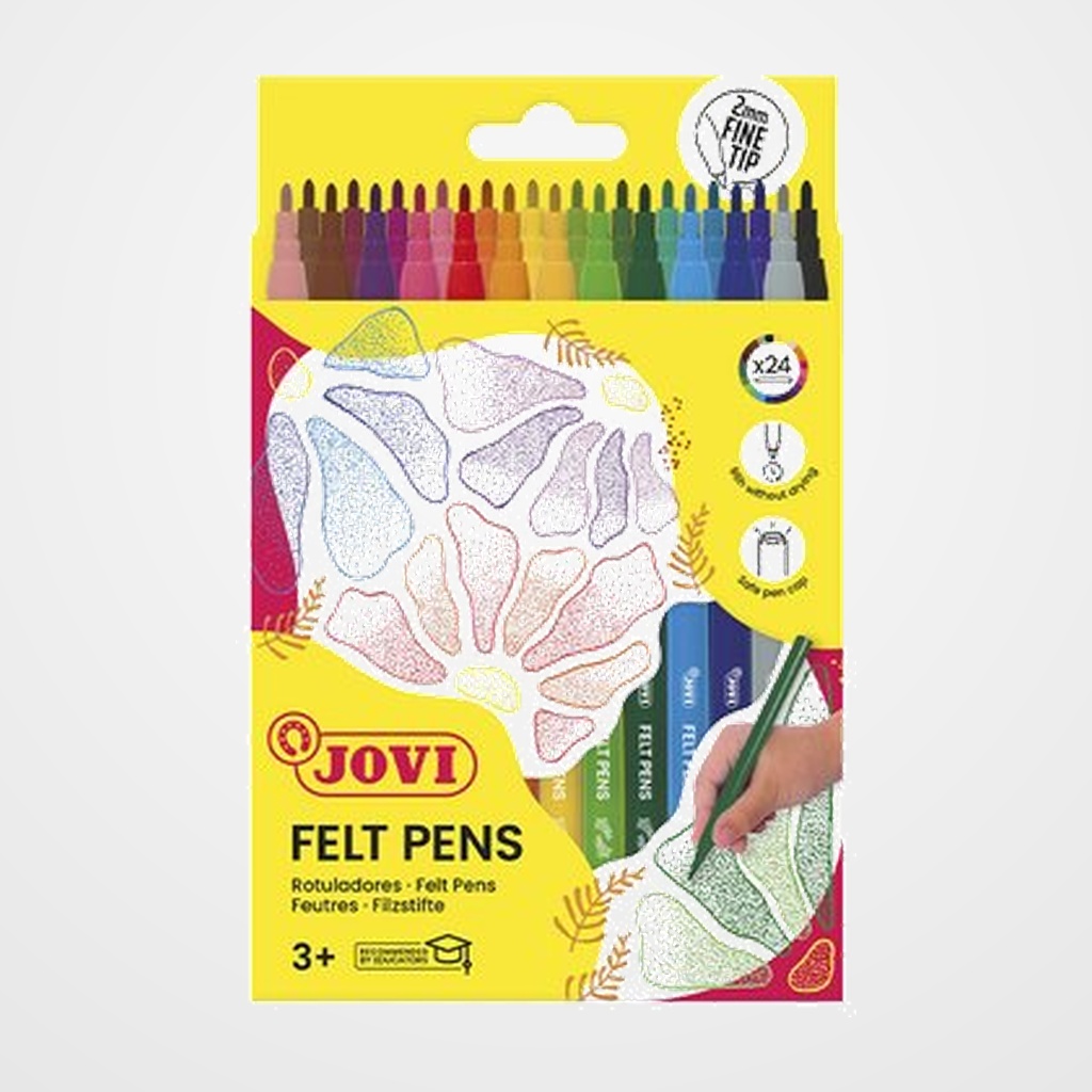 ROTULADOR FIBRA JOVI FELT PEN ESTUCHE de 24