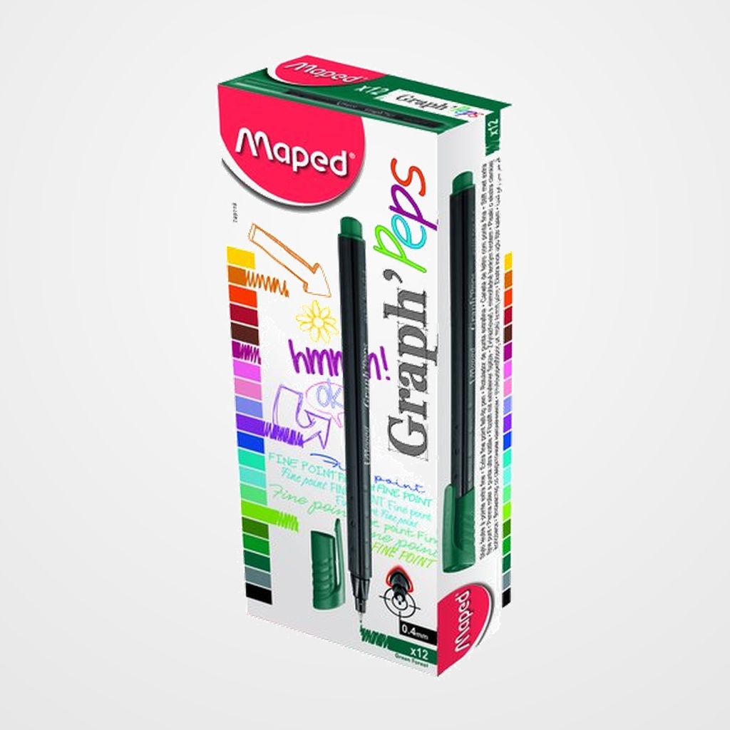 ROTULADOR FIBRA MAPED GRAPH PEPS GREEN FOREST
