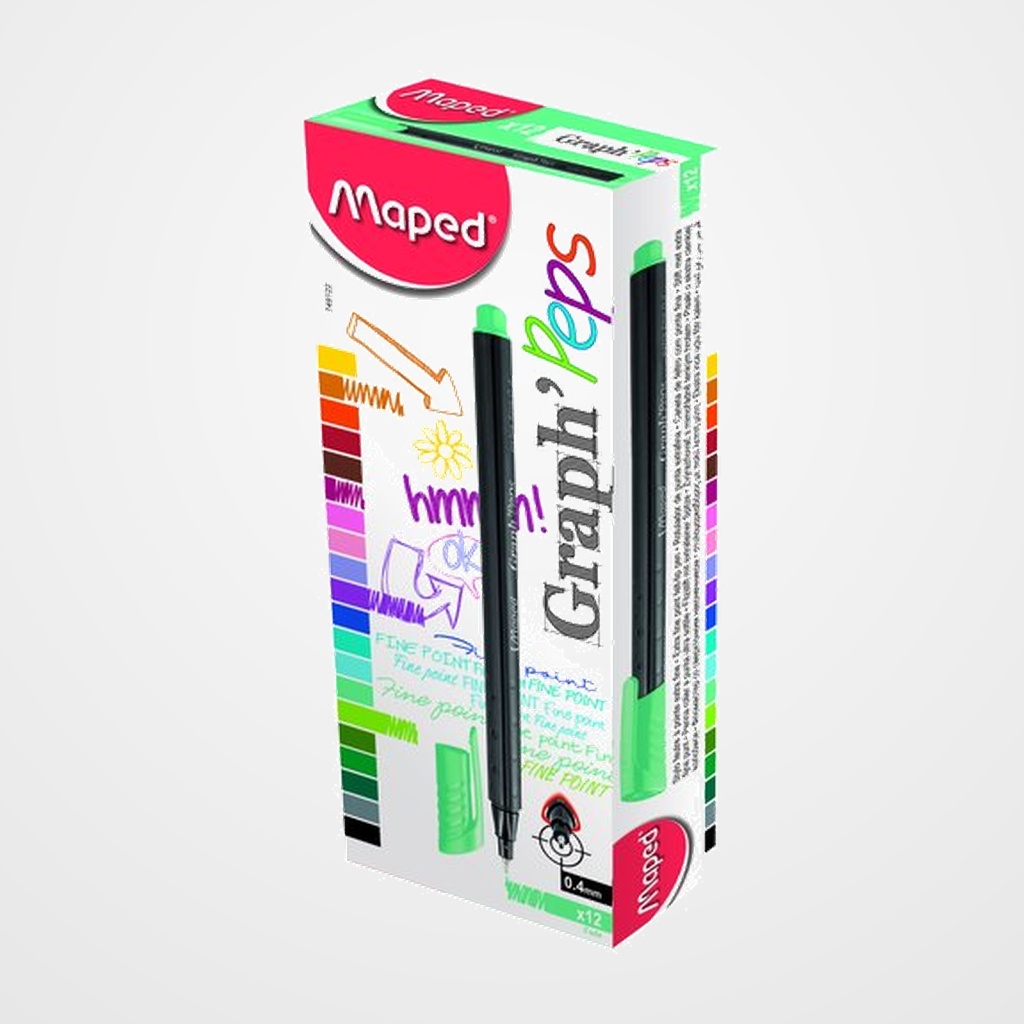 ROTULADOR FIBRA MAPED GRAPH PEPS JADE