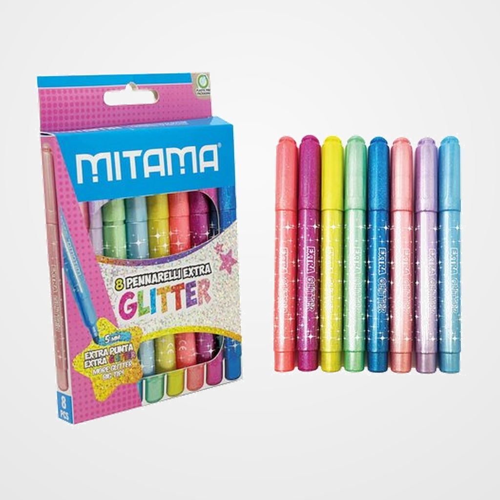 ROTULADOR FIBRA MITAMA JUMBO PURPURINA ESTUCHE de 8
