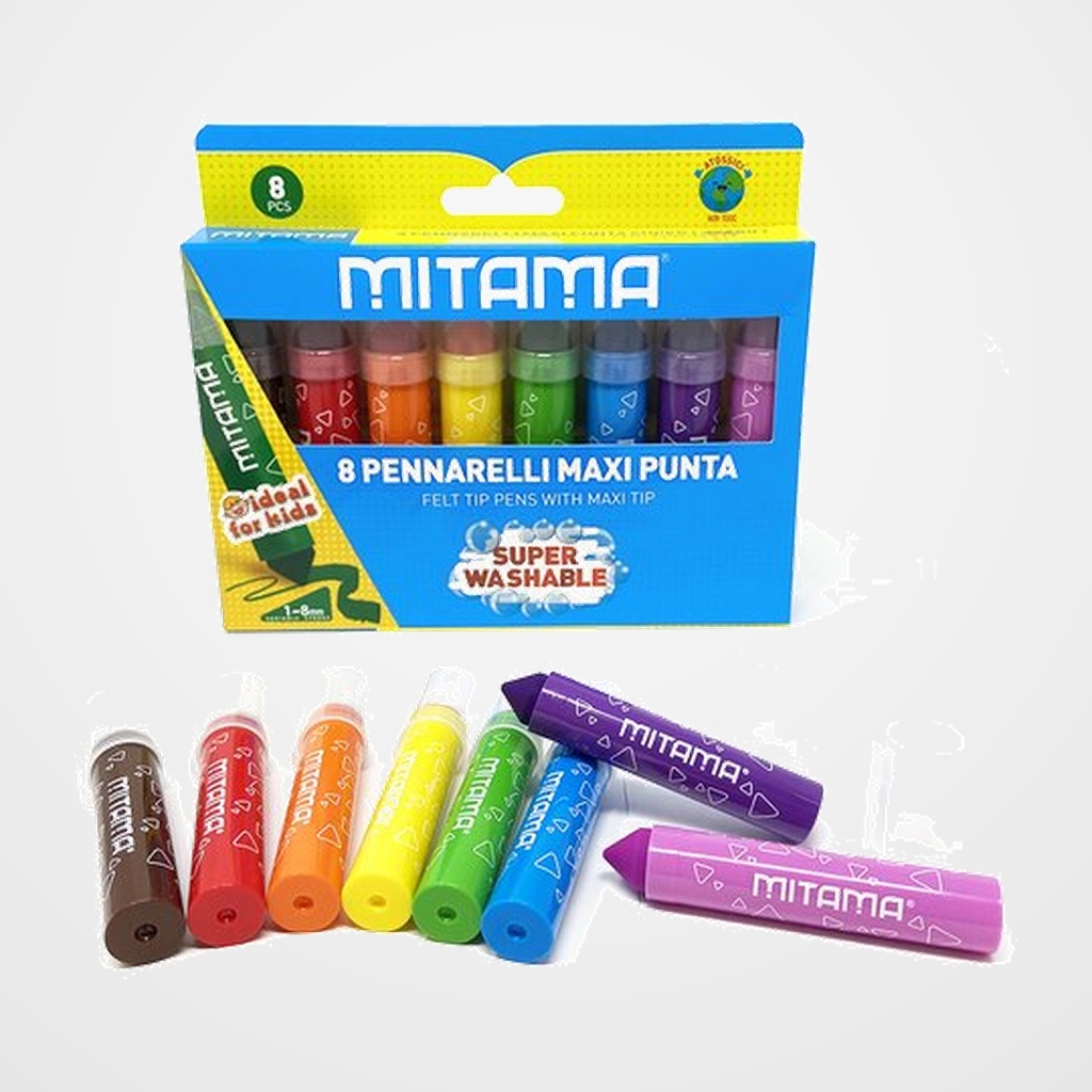 ROTULADOR FIBRA MITAMA MAXI PUNTA ESTUCHE de 8