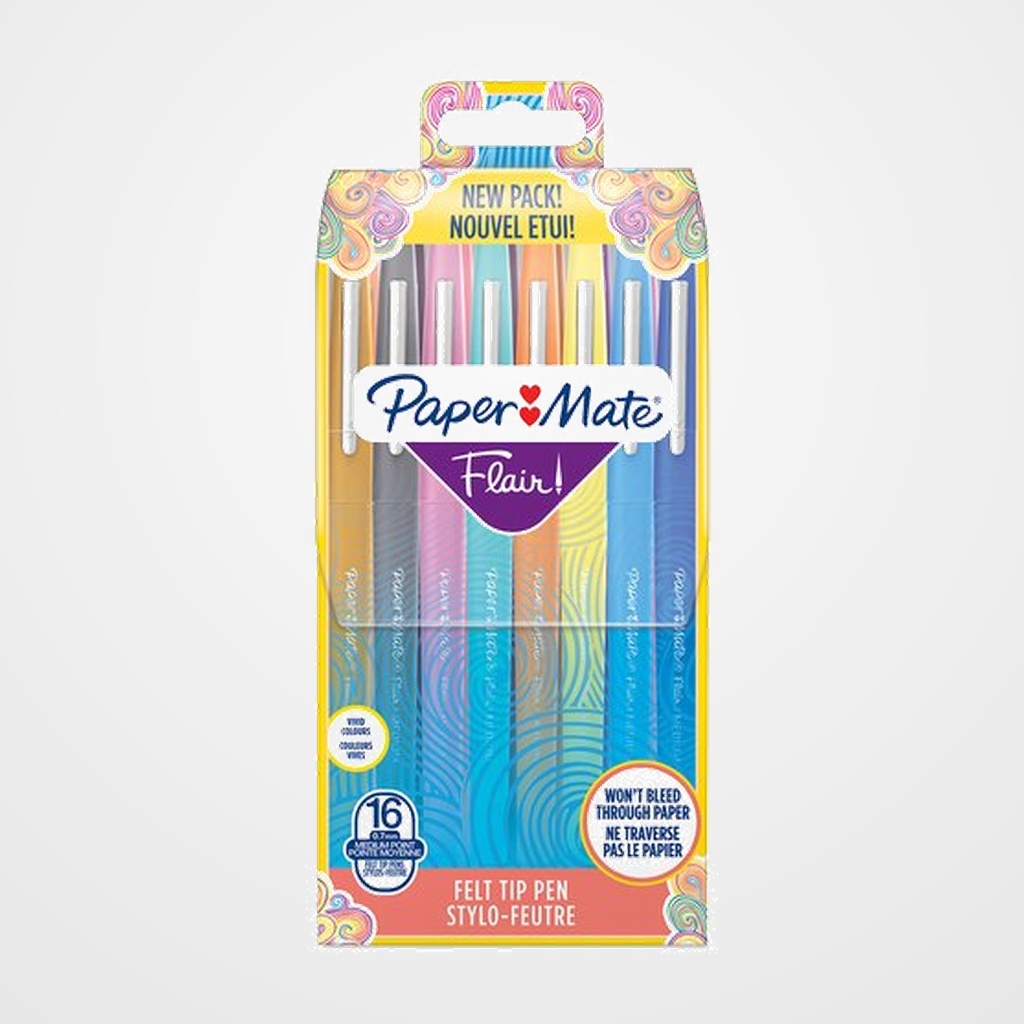 ROTULADOR FIBRA PAPER MATE FLAIR ORIG.M (1,1)  ESTANDAR BLISTER DE 16