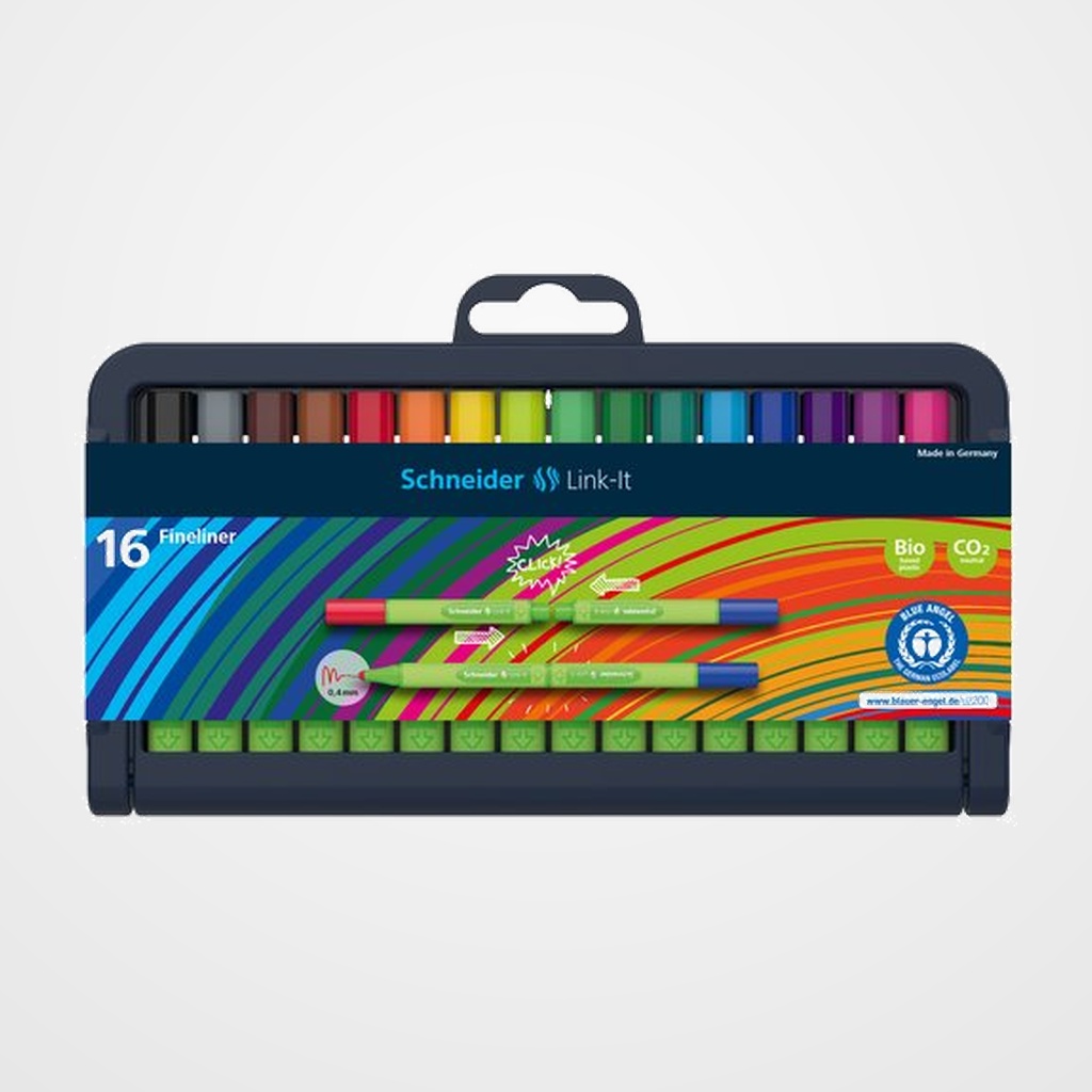 ROTULADOR FIBRA SCHNEIDER LINK-IT 0,4 MODULAR SURTIDO ESTUCHE de 16