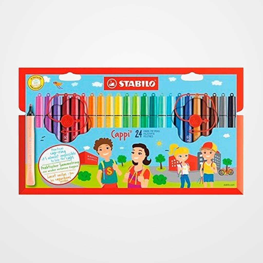 ROTULADOR FIBRA STABILO CAPPI 168 ESTUCHE de 24