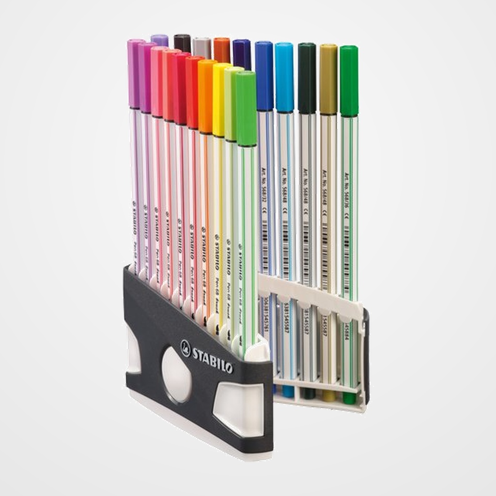 ROTULADOR FIBRA STABILO PEN BRUSH ARTY LINE PUNTA PINCEL COLOR PARADE de 20