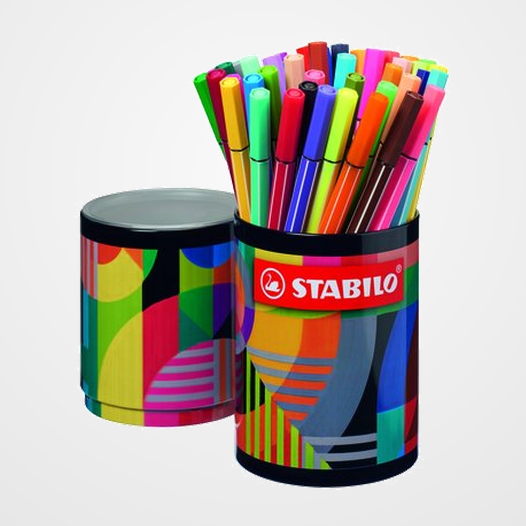 ROTULADOR FIBRA STABILO PEN 68 ARTY LINE LATA METALICA de 45