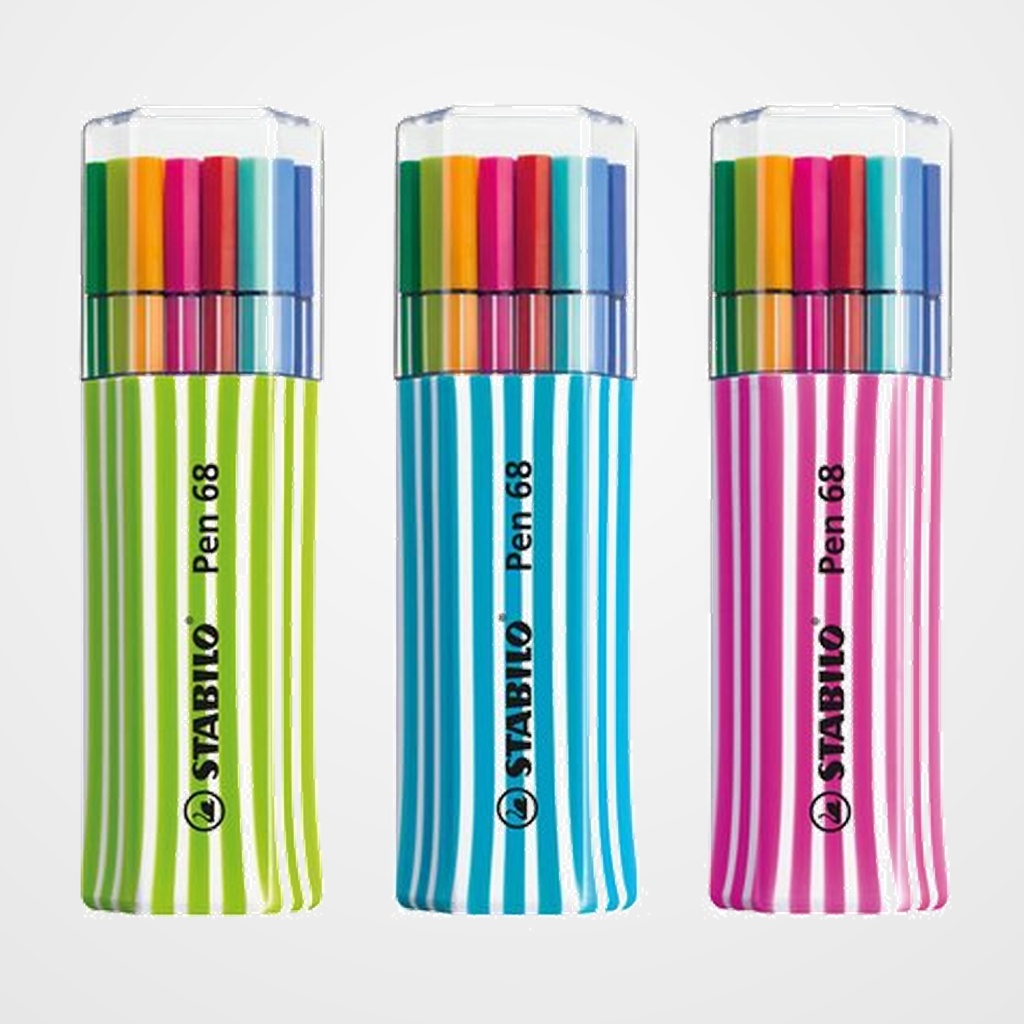 ROTULADOR FIBRA STABILO PEN 68 CAJA de 15