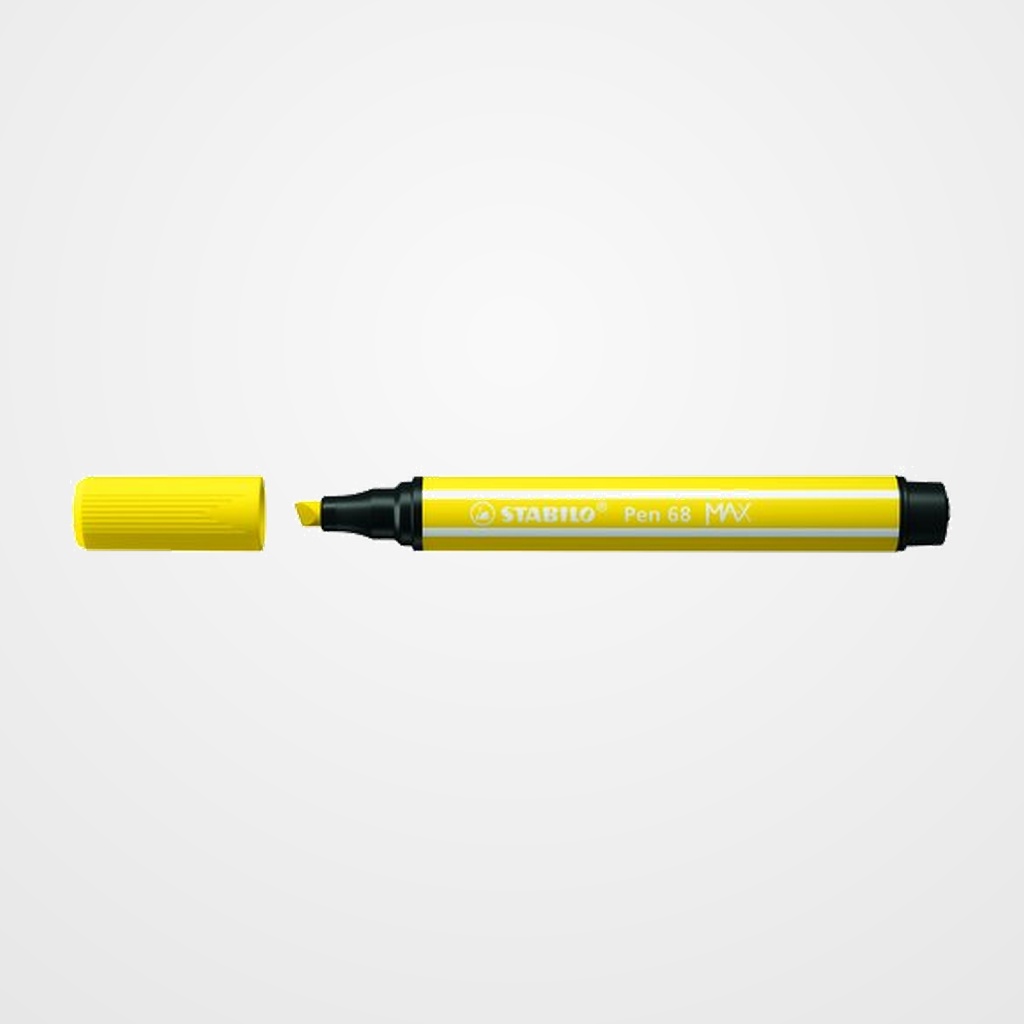 ROTULADOR FIBRA STABILO PEN 68 MAX AMARILLO LIMON