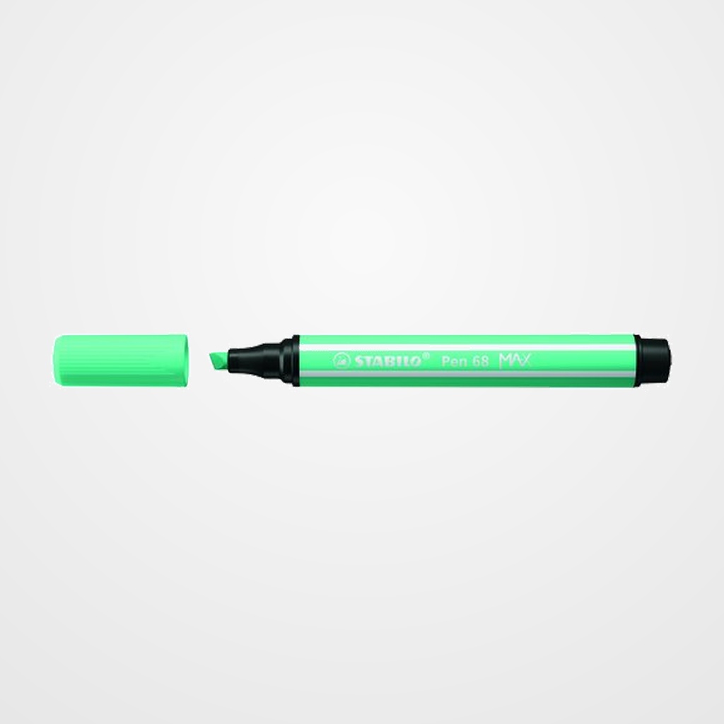 ROTULADOR FIBRA STABILO PEN 68 MAX VERDE HIELO