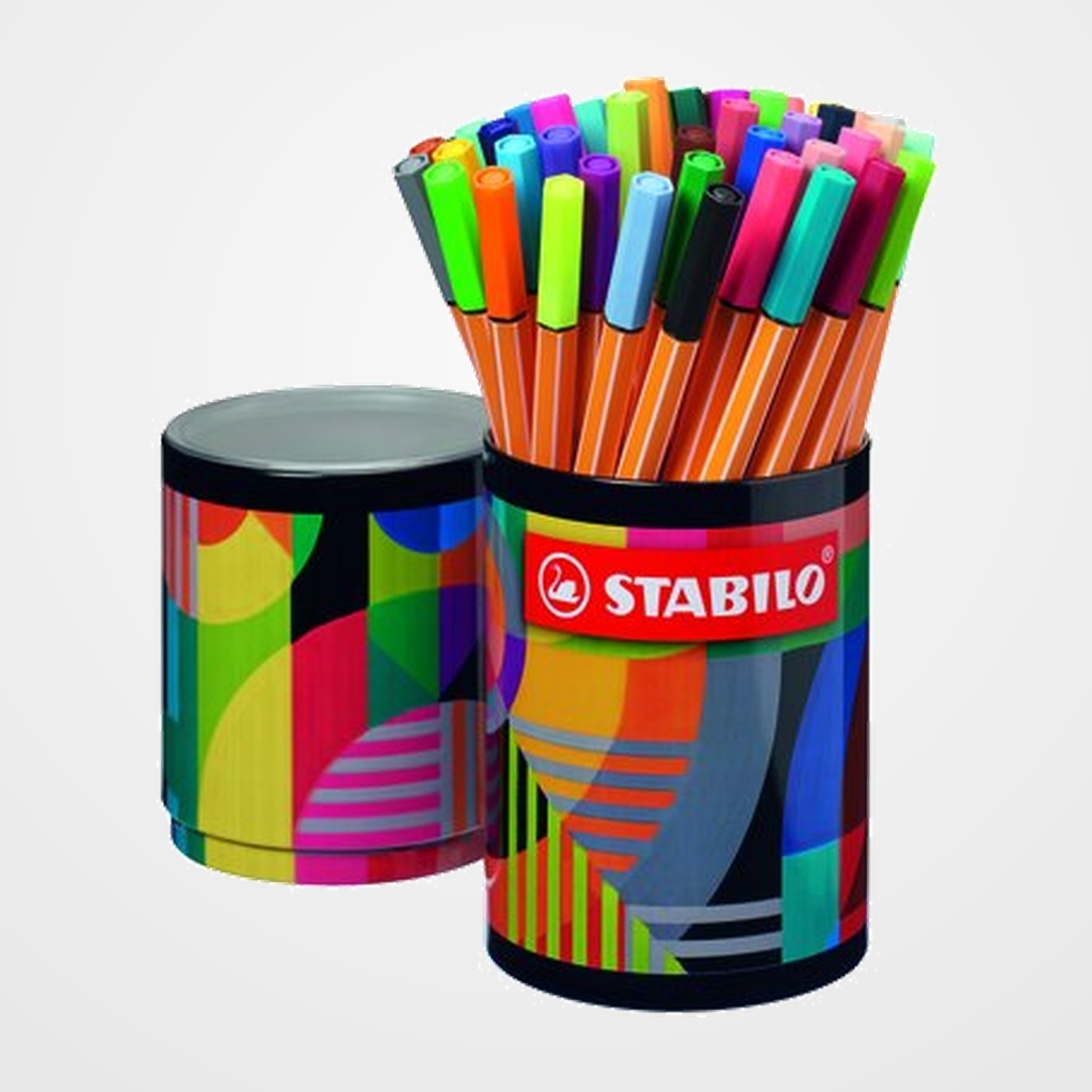 ROTULADOR FIBRA STABILO POINT 88 ARTY LINE LATA METALICA de 45
