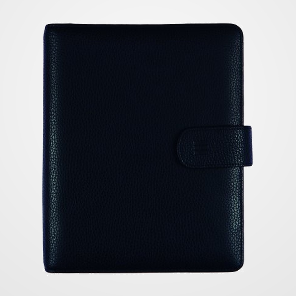 AGENDA ANUAL (2027) FINOCAM OPEN PIEL ANDREA ANILLAS con CUBIERTA de PIEL con BROCHE 1000 155x215 S/V NEGRO