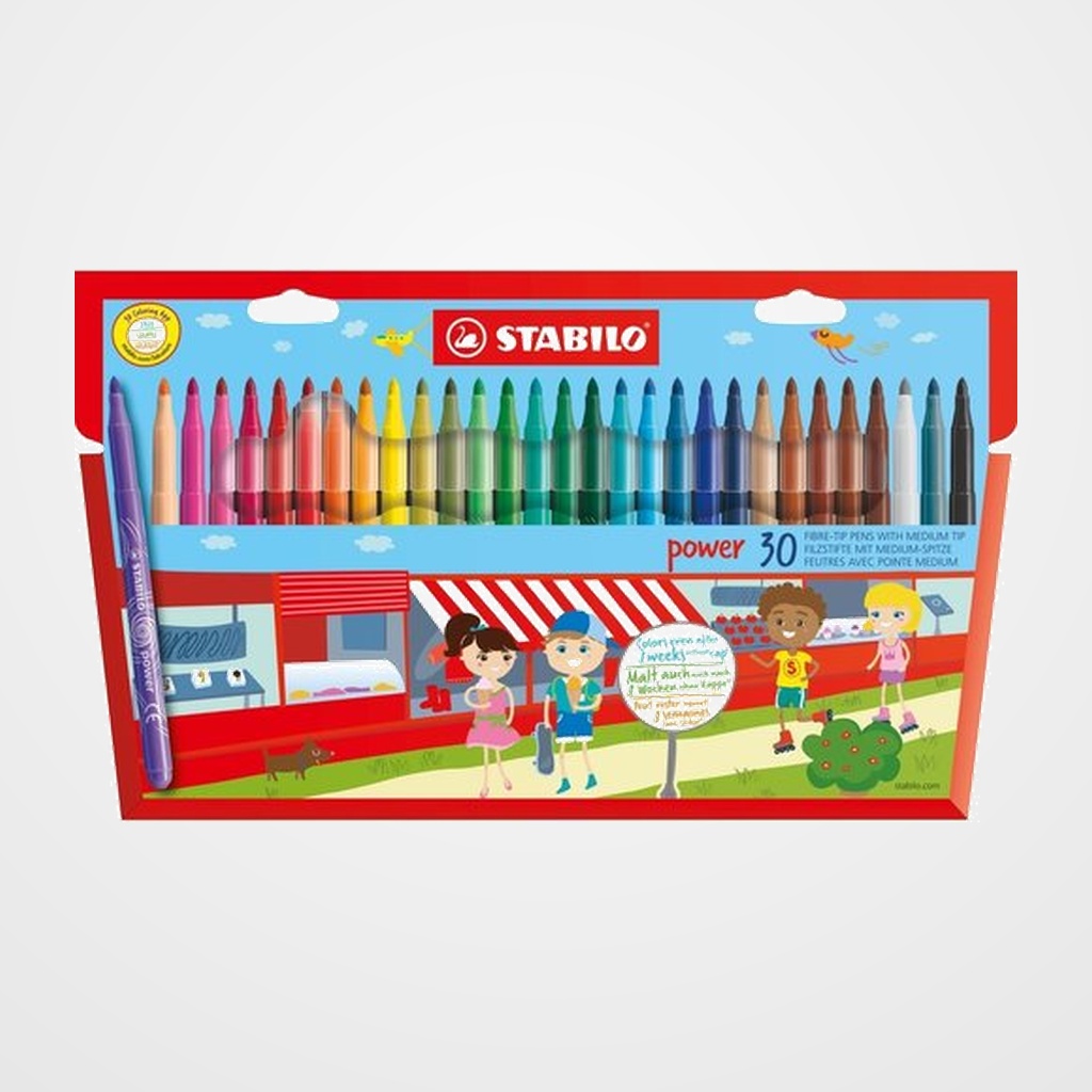 ROTULADOR FIBRA STABILO POWER 280 ESTUCHE de 30