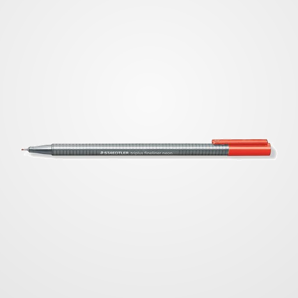 ROTULADOR FIBRA STAEDTLER  334 TRIPLUS FINELINER   ROJO NEON