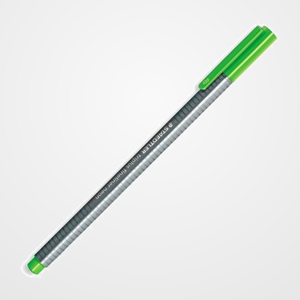 ROTULADOR FIBRA STAEDTLER  334 TRIPLUS FINELINER   VERDE NEON