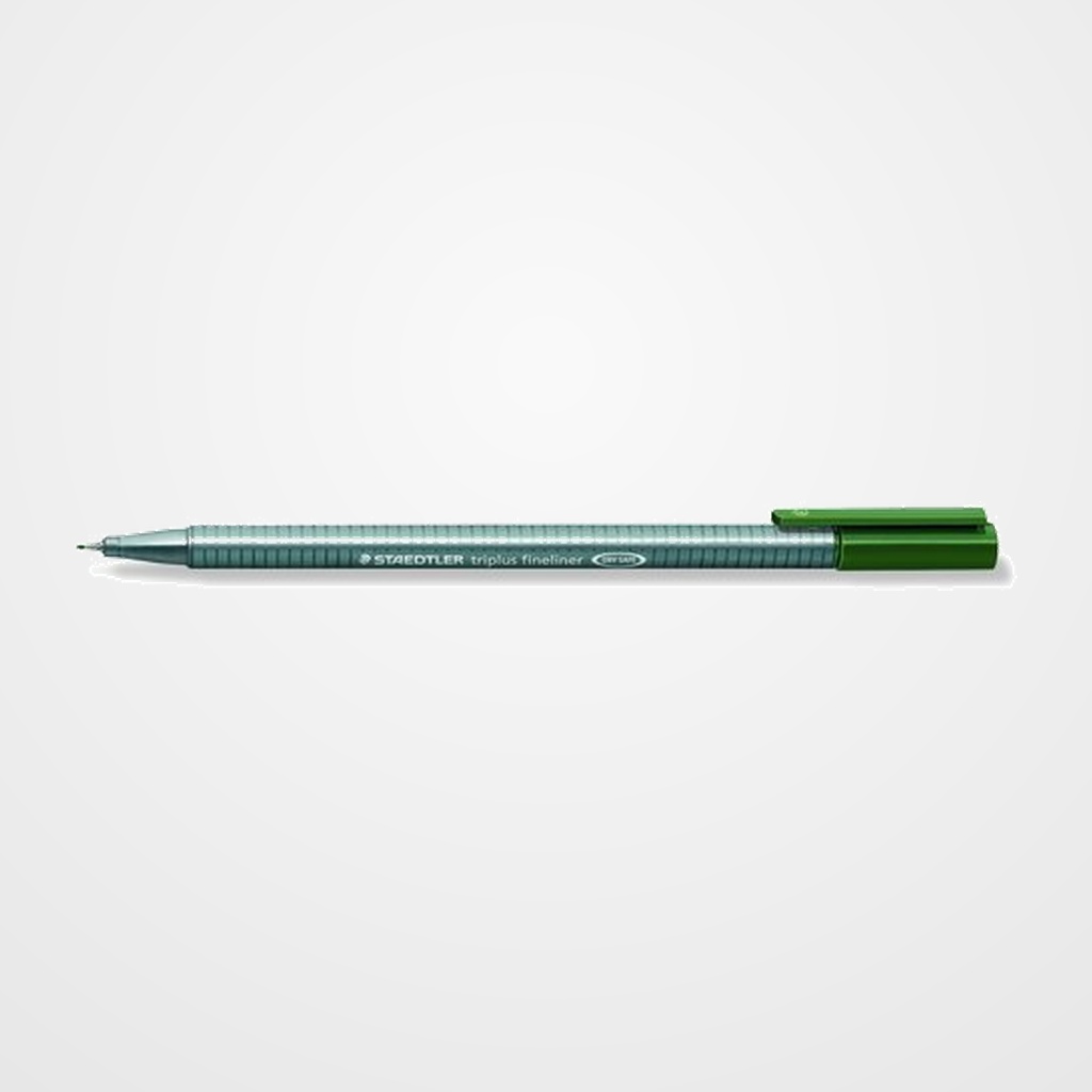 ROTULADOR FIBRA STAEDTLER  334 TRIPLUS FINELINER   VERDE OSCURO