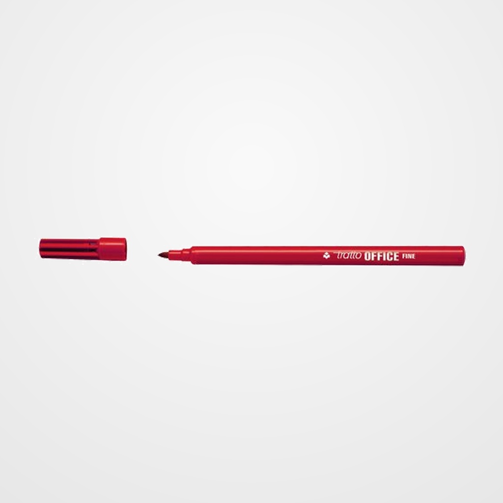 ROTULADOR FIBRA TRATTO OFFICE FINE ROJO
