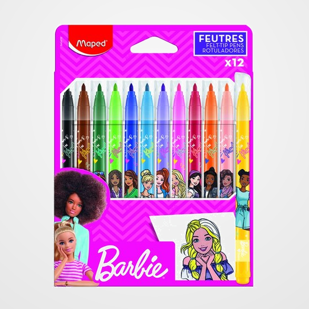 ROTULADOR MAPED BARBIE ESTUCHE de 12