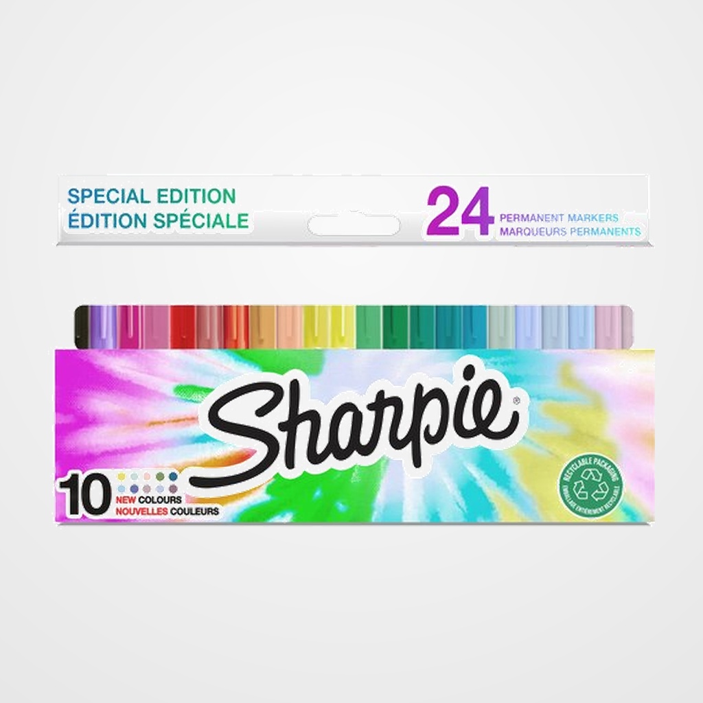 ROTULADOR PERMANENTE SHARPIE FINE BLISTER DE 24