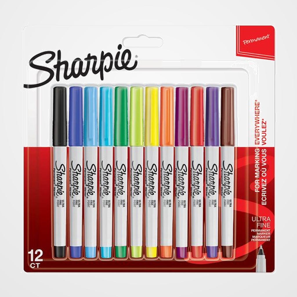 ROTULADOR PERMANENTE SHARPIE ULTRA FINE BLISTER DE 12