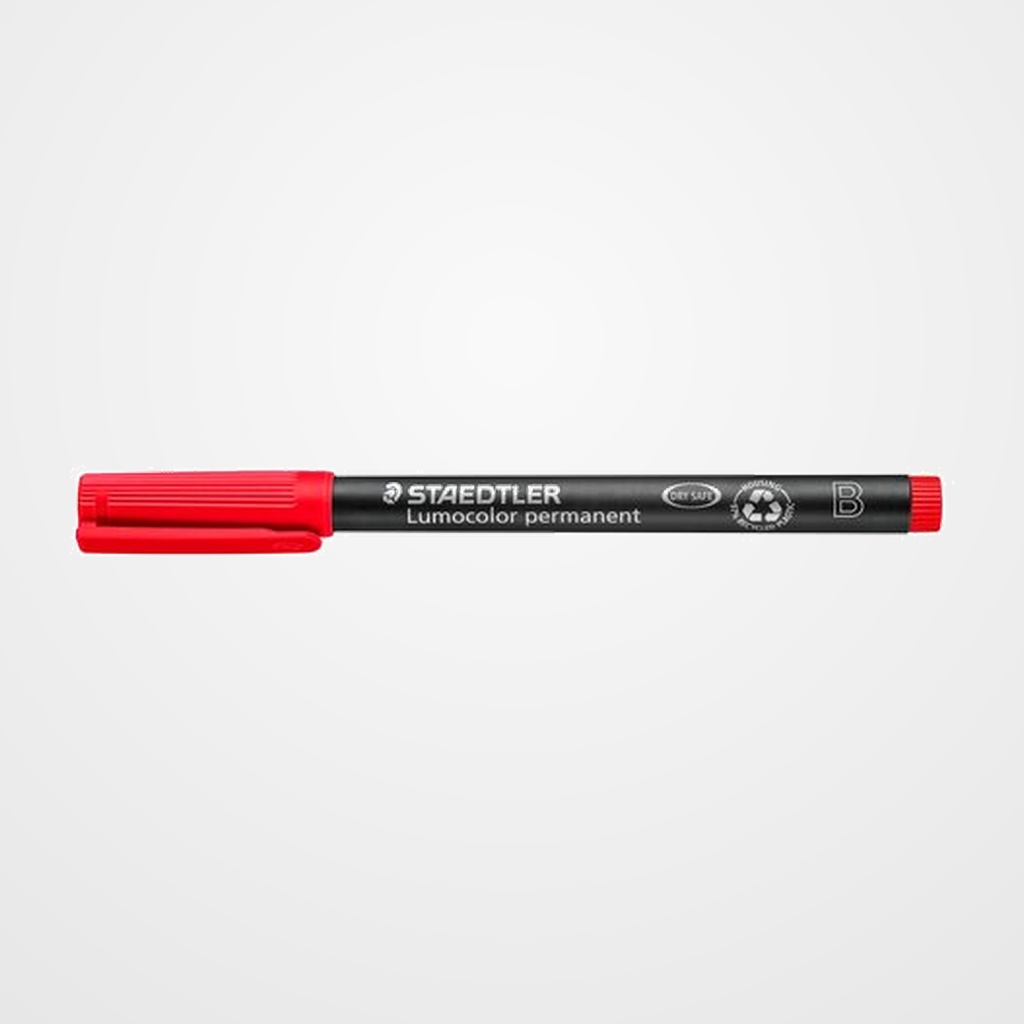 ROTULADOR PERMANENTE STAEDTLER 314 LUMOCOLOR BISELADO ROJO