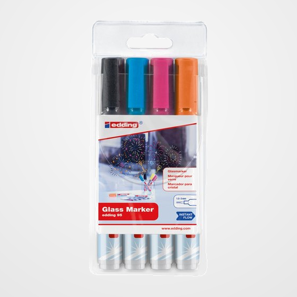 ROTUL.EDDING 95 PARA CRISTAL B/4