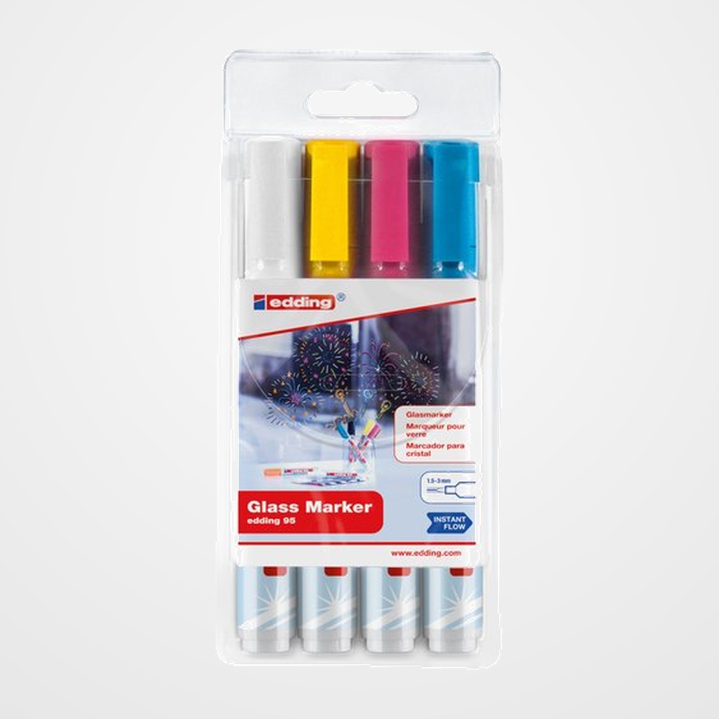ROTUL.EDDING 95 PARA CRISTAL B/4