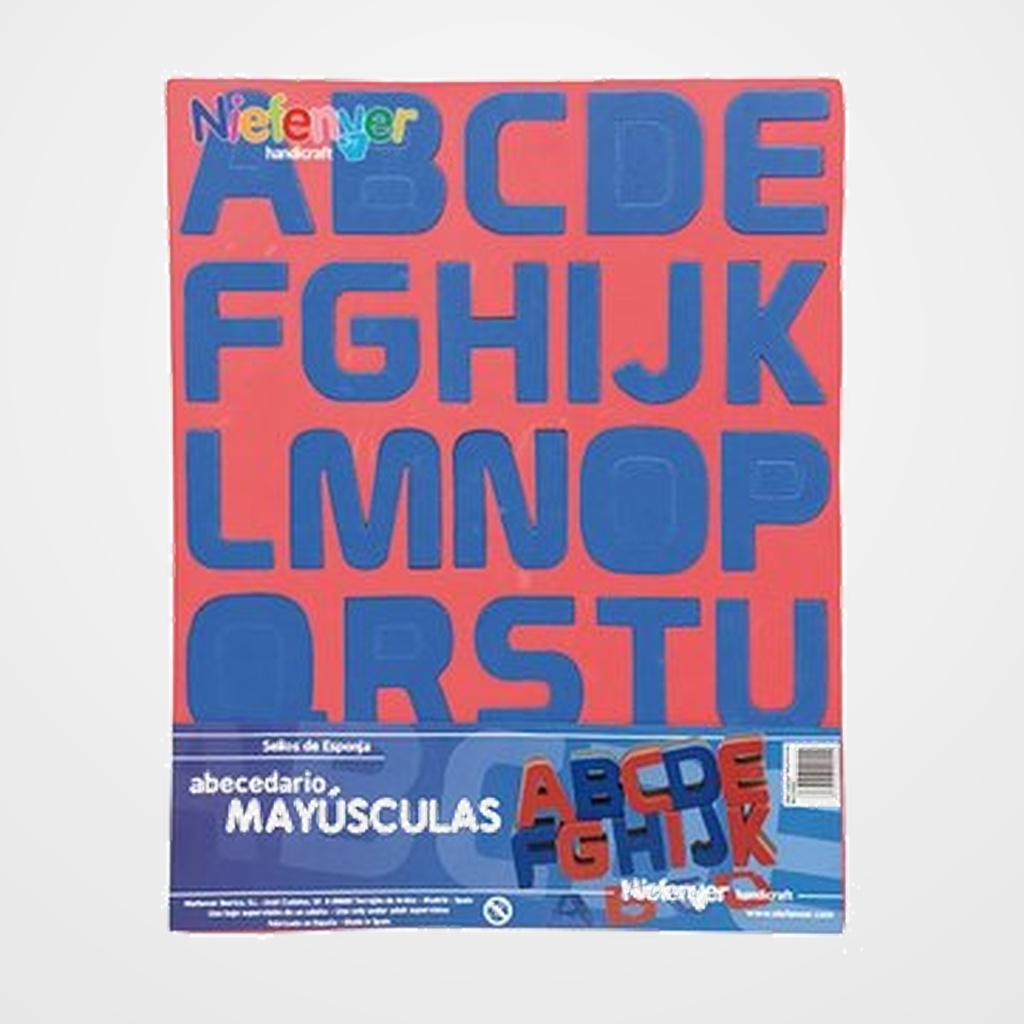 SELLO DE ESPONJA NIEVENFER 63 mm ABECEDARIO