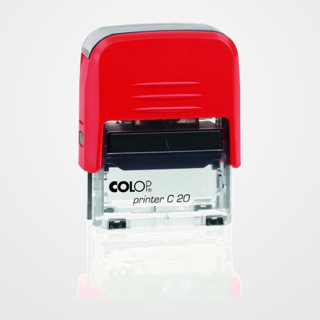 SELLO ent.AUT. COLOP PRINTER C20 (38x14 mm.)  PARA ABONO EN CUENTA DEL BENEFICIARIO  TINTA ROJA