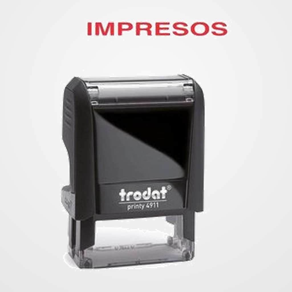 SELLO ent.AUT. TRODAT PRINTY 4911 F (38x14 mm.)  IMPRESOS  TINTA ROJA